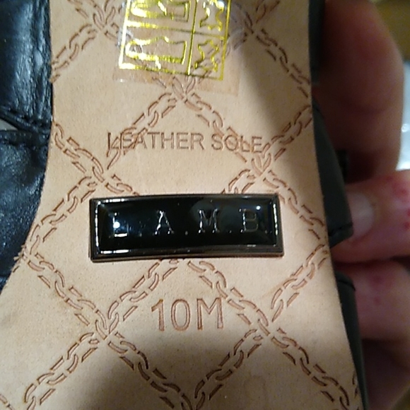 L.A.M.B Davin Y2K black strappy platform pumps sandals 10 - Picture 8 of 14